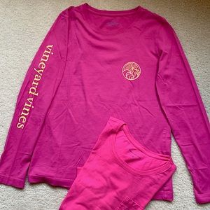 Two Vineyard Vines Long Sleeve T shirts - Medium